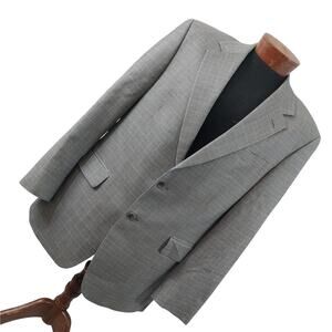 BROOKS BROTHERS 346! SILK & WOOL! BLACK, BLUE & GRAY MICRO PLAID BLAZER! SZ 41R